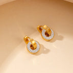 Round Rhinestone Earrings