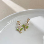 Green Colorful Flower-Silver Needle