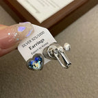 2241 Gray Blue Macaron Jelly Love Spiral Ear Clip