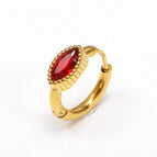 Golden Horse Eye-Shaped Red Diamond