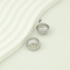Silver / Ball stud earrings