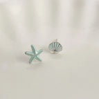 Dripping Starfish Shell-Silver Needle