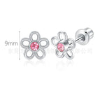 9mm Pink Diamond Plum Blossom【A Pair】