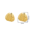 F822-Gold stud earrings