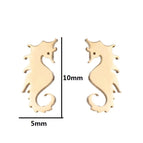 Seahorse Stud Earrings Gold
