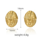 Small Oval Wavy Golden