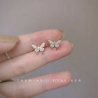 Golden Butterfly Studs
