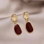 62# Square Texture Earrings