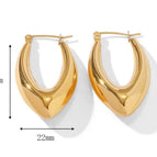 U-Shaped Geometric Glossy Golden CP-1 / 18K