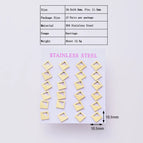 10.5x10.5mm / Square / 12 Pairs/Package