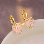 Pink Zircon Earrings
