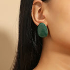 #B2 oval glaze olive green