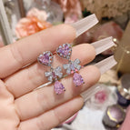 Earrings 0035 Pink diamond