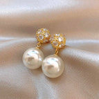 45# Pearl Zircon Earrings