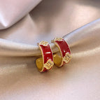 32#Silver Needle-Red (Flower C Shape)