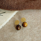 6#Tiger Eye Stone Earrings