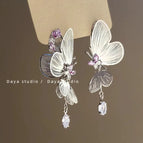 Butterfly diamond earrings