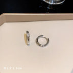 Silver Thick 16#Earrings (F2594)