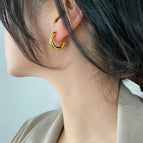 38 [Ag337] 20 MC-Shaped Earrings Gold