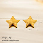 Pentagram stud earrings