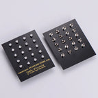 Steel Color 3mm High-Grade Zircon 10 Pairs