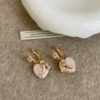 Love Pearl Star Earrings