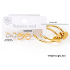 Love Zircon Large Hoop Earrings Set 0372