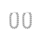 Steel Ball Oval Steel Color (a Pair)