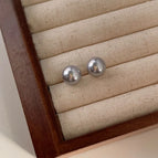 Gray Earrings-8mm
