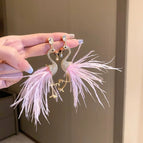 43# Silver Needle-Pink Flamingo Feather