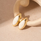 38# Silver Needle-Gold/1.3*1.1cm-White-Water Drop