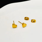 [7226] Peach Heart Stud Earring Gold