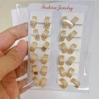 Double Row Diamond Earrings