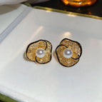Silver Needle-Gold-Black-(Real Gold Plating)