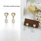40#925 Silver Needle Earrings Pair