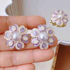 Purple Ear Studs