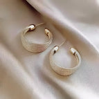 5#C-Shaped Stud Earrings