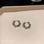 Silver Round Earrings (F2563)