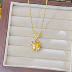 Butterfly Yellow Zircon Clavicle Chain