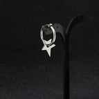 812 without ear hole steel color spring clip one