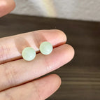 2405365A 8mm Green Natural Stone (S925 Silver Needle)
