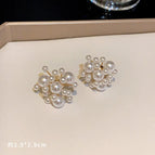 Golden Gypsophila Pearl Studs (G4034)