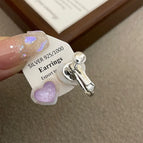2241 Purple Macaron Jelly Heart Spiral Ear Clip