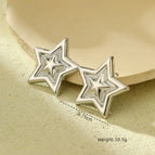 Five-Pointed Star Steel Earrings / 18K