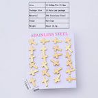 11.5x8mm / Cross / 12 Pairs/Package