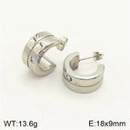 18*9mm / Silver / 1 Pair/Package