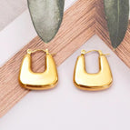 Square Hollow Earrings Gold