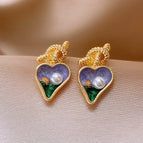 57# Silver Needle-Gold/1.3*1.1cm-Purple Love