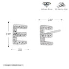 Platinum-Plated-E / 925 Silver