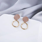 73# Ring Ear Studs【E0199 Silver Needle】